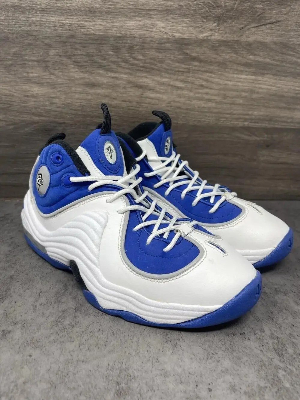 Nike Air Penny 2 Sneakers Kids Size 7Y GS Blue White Atlantic